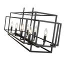 Z-Lite Titania Matte Black 8 Light Linear Chandelier image 3