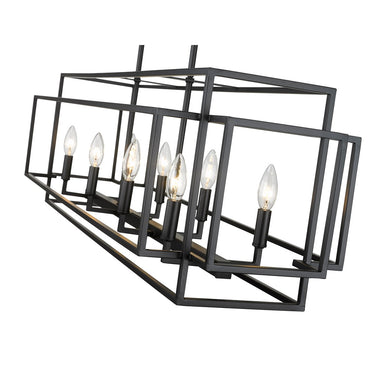 Z-Lite Titania Matte Black 8 Light Linear Chandelier image 3