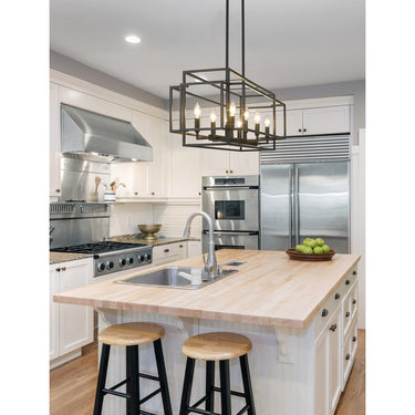 Z-Lite Titania Matte Black 8 Light Linear Chandelier image 5