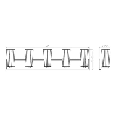 Z-Lite Titus 5 Light Vanity Light image 28