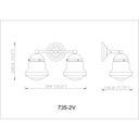 Z-Lite Vaughn 2 Light Vanity Light image 7