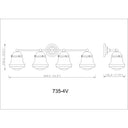Z-Lite Vaughn 4 Light Vanity Light image 28