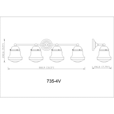 Z-Lite Vaughn 4 Light Vanity Light image 28
