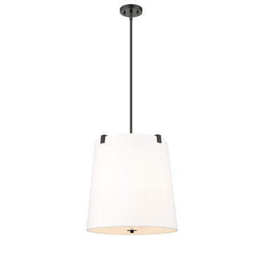 Z-Lite Weston White Linen 5 Light Pendant image 1