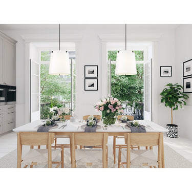 Z-Lite Weston White Linen 5 Light Pendant image 16