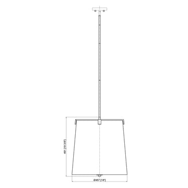 Z-Lite Weston White Linen 5 Light Pendant image 21