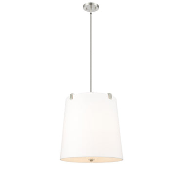 Z-Lite Weston White Linen 5 Light Pendant image