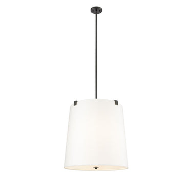 Z-Lite Weston White Linen 6 Light Pendant image 1