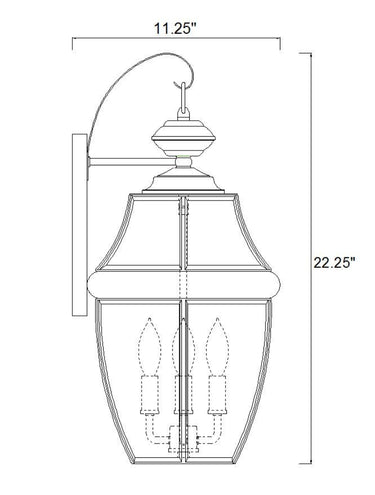 Z-Lite Westover 3 Light Outdoor Wall image 7