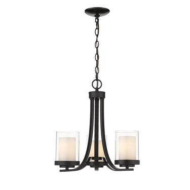 Z-Lite Willow Matte Black 3 Light Chandelier image 1
