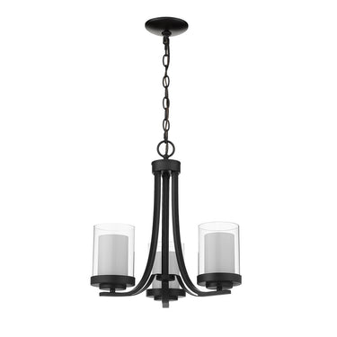Z-Lite Willow Matte Black 3 Light Chandelier image 4