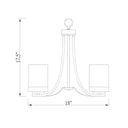 Z-Lite Willow Matte Black 3 Light Chandelier image 7
