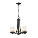 Z-Lite Willow Matte Black 3 Light Chandelier image