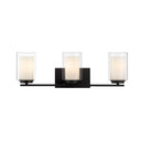 Z-Lite Willow Matte Black 3 Light Vanity Light image 1