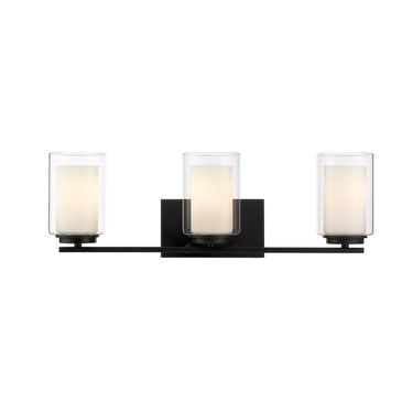 Z-Lite Willow Matte Black 3 Light Vanity Light image 1
