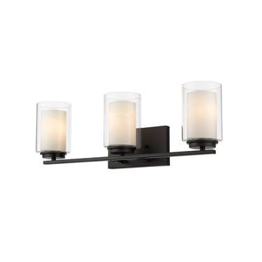 Z-Lite Willow Matte Black 3 Light Vanity Light image 2
