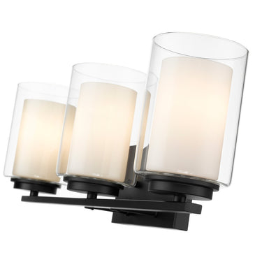 Z-Lite Willow Matte Black 3 Light Vanity Light image 3