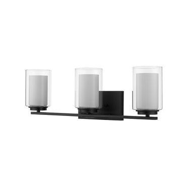Z-Lite Willow Matte Black 3 Light Vanity Light image 4