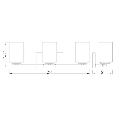 Z-Lite Willow Matte Black 3 Light Vanity Light image 7