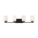 Z-Lite Willow Matte Black 4 Light Vanity Light image 1