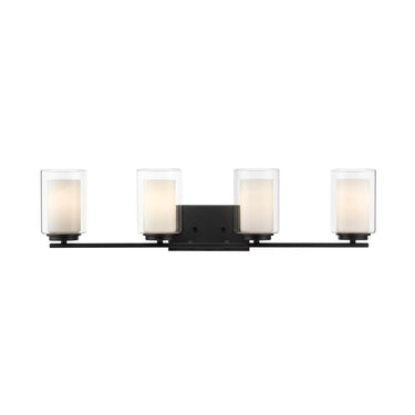 Z-Lite Willow Matte Black 4 Light Vanity Light image 1