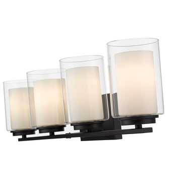 Z-Lite Willow Matte Black 4 Light Vanity Light image 3