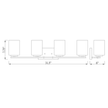 Z-Lite Willow Matte Black 4 Light Vanity Light image 7