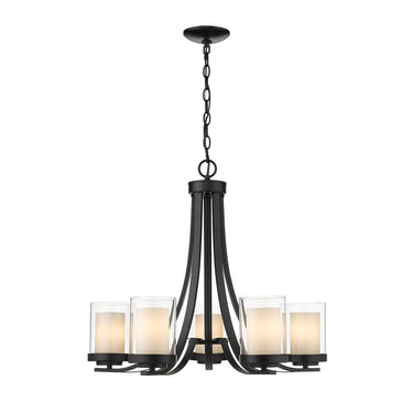 Z-Lite Willow Matte Black 5 Light Chandelier image 1