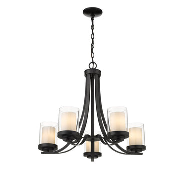 Z-Lite Willow Matte Black 5 Light Chandelier image 2