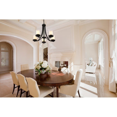 Z-Lite Willow Matte Black 5 Light Chandelier image 5
