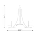Z-Lite Willow Matte Black 5 Light Chandelier image 7