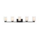 Z-Lite Willow Matte Black 5 Light Vanity Light image 1