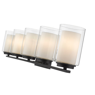 Z-Lite Willow Matte Black 5 Light Vanity Light image 3