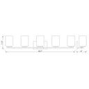 Z-Lite Willow Matte Black 5 Light Vanity Light image 7