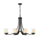 Z-Lite Willow Matte Black 6 Light Chandelier image 1