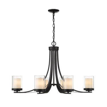 Z-Lite Willow Matte Black 6 Light Chandelier image 1