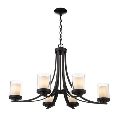 Z-Lite Willow Matte Black 6 Light Chandelier image 2