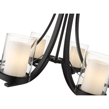 Z-Lite Willow Matte Black 6 Light Chandelier image 3