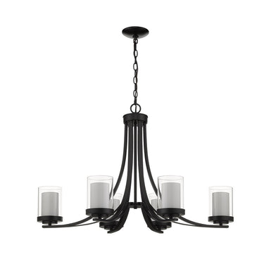 Z-Lite Willow Matte Black 6 Light Chandelier image 4