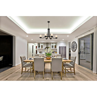 Z-Lite Willow Matte Black 6 Light Chandelier image 5