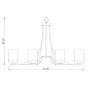 Z-Lite Willow Matte Black 6 Light Chandelier image 7