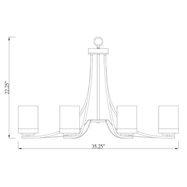 Z-Lite Willow Matte Black 6 Light Chandelier image 7