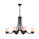 Z-Lite Willow Matte Black 6 Light Chandelier image