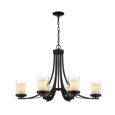 Z-Lite Willow Matte Black 6 Light Chandelier image