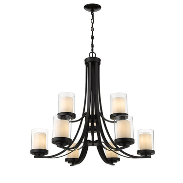 Z-Lite Willow Matte Black 9 Light Chandelier image 2