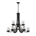 Z-Lite Willow Matte Black 9 Light Chandelier image 4