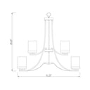 Z-Lite Willow Matte Black 9 Light Chandelier image 7