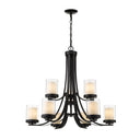 Z-Lite Willow Matte Black 9 Light Chandelier image