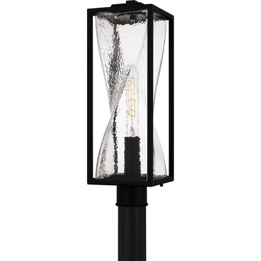 Zarah 1 Light Outdoor Post in Matte Black 3