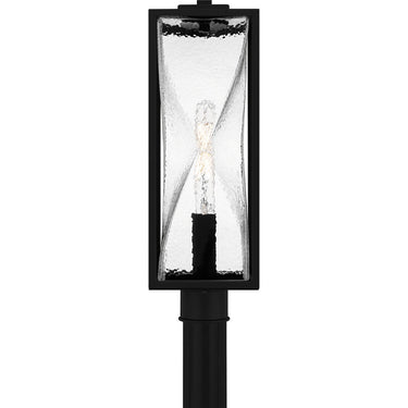 Zarah 1 Light Outdoor Post in Matte Black 4